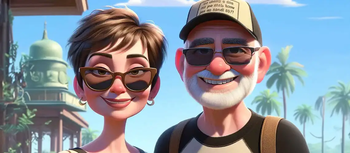 AI-bild. En version av Åsa och Roine?